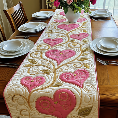 Garden of Love Quilted Table Runner GFTOAB3076