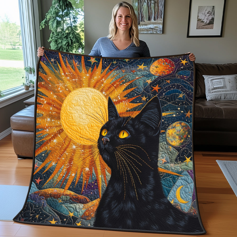 Purrs in the Milky Way Quilted Blanket GFTOAB3143