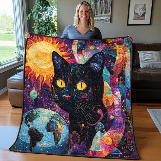 Purrs in the Milky Way Quilted Blanket GFTOAB3144