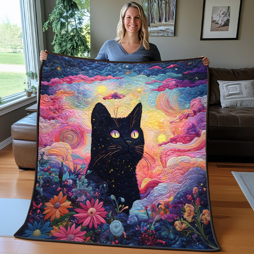 Interstellar Feline Quilted Blanket GFTOAB3145