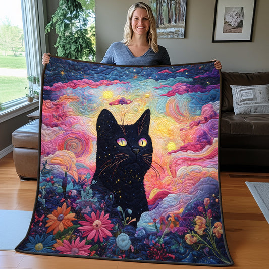 Interstellar Feline Quilted Blanket GFTOAB3145