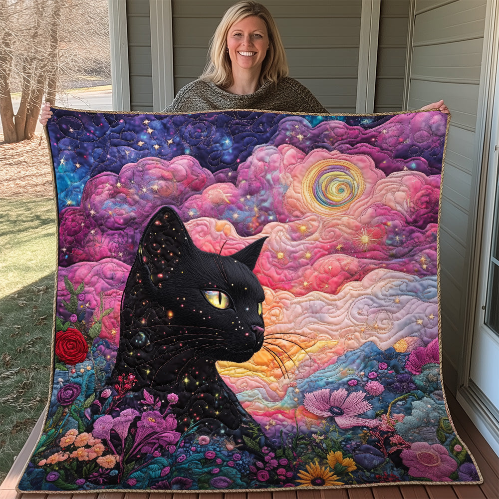 Interstellar Feline Quilted Blanket GFTOAB3146
