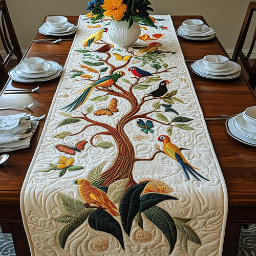 Tropical Tree Of Life Quilted Table Runner GFTOAB3161