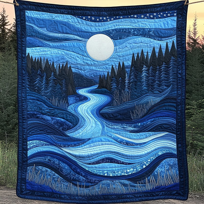 The Mystic Blue River Quilted Blanket GFTOAB3284