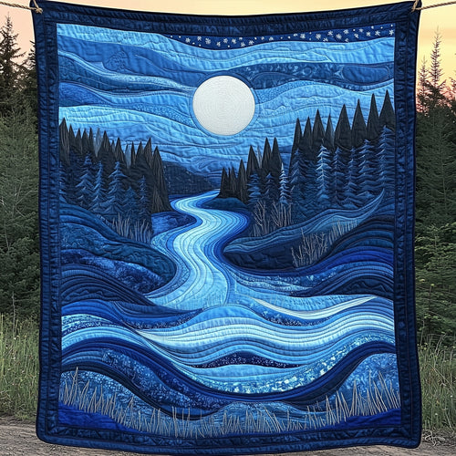 The Mystic Blue River Quilted Blanket GFTOAB3284