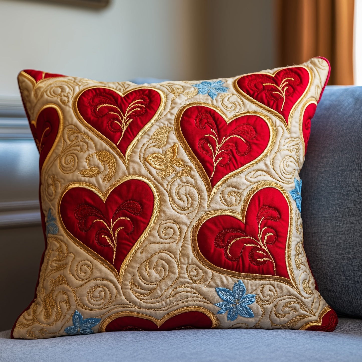 Love In Bloom Quilted Pillow Case GFTOAB3294