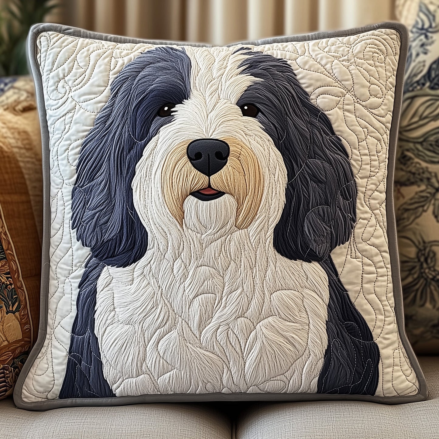 Fluffy Guardian Quilted Pillow Case GFTOAB3507