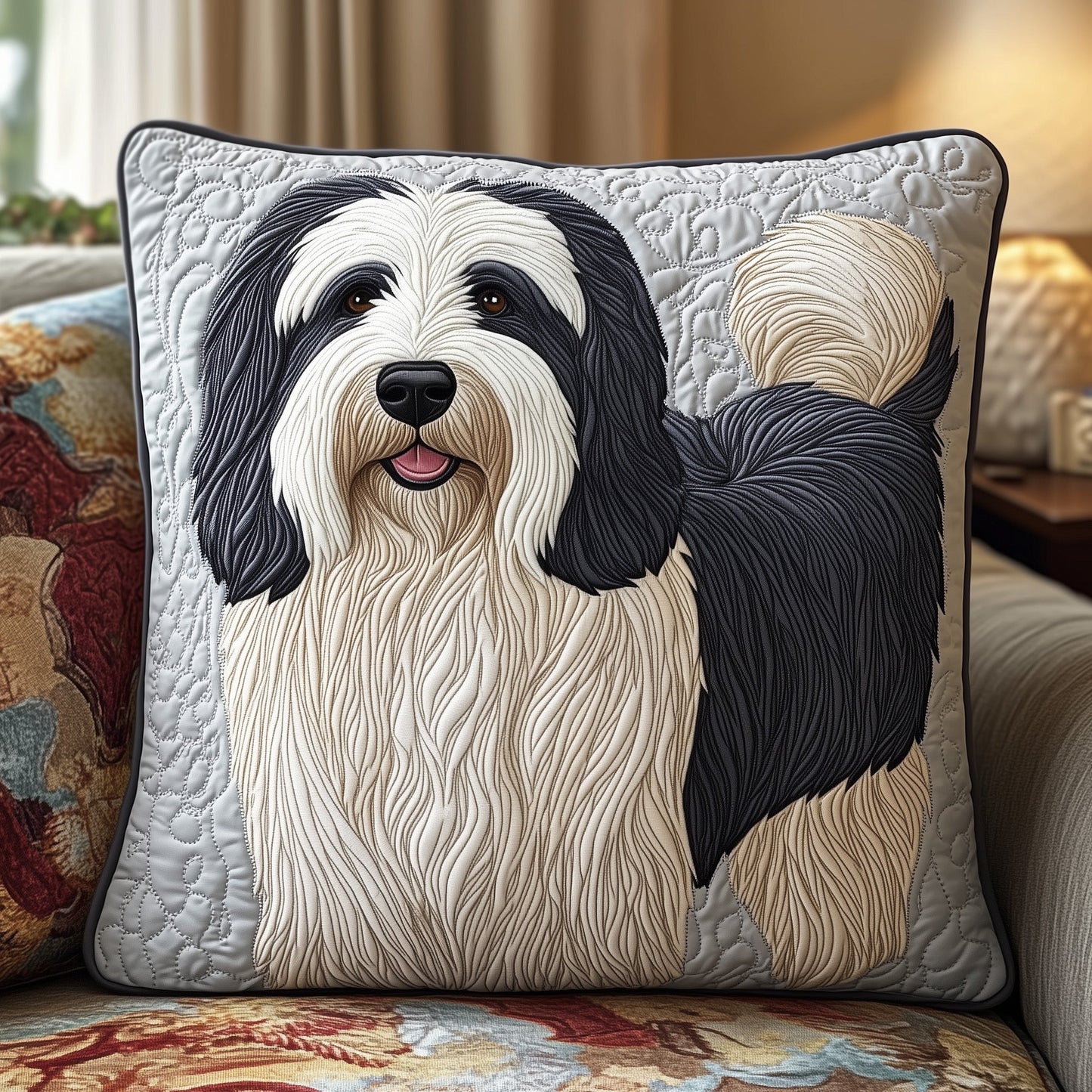 Old English Sheepdog Quilted Pillow Case GFTOAB3510