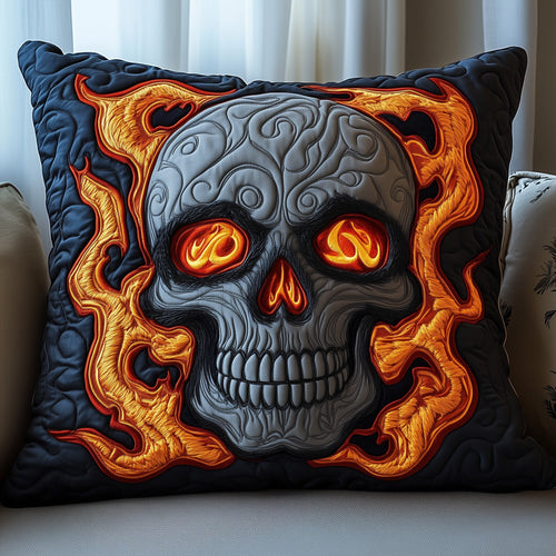 Lava Skull Quilted Pillow Case GFTOAB3561