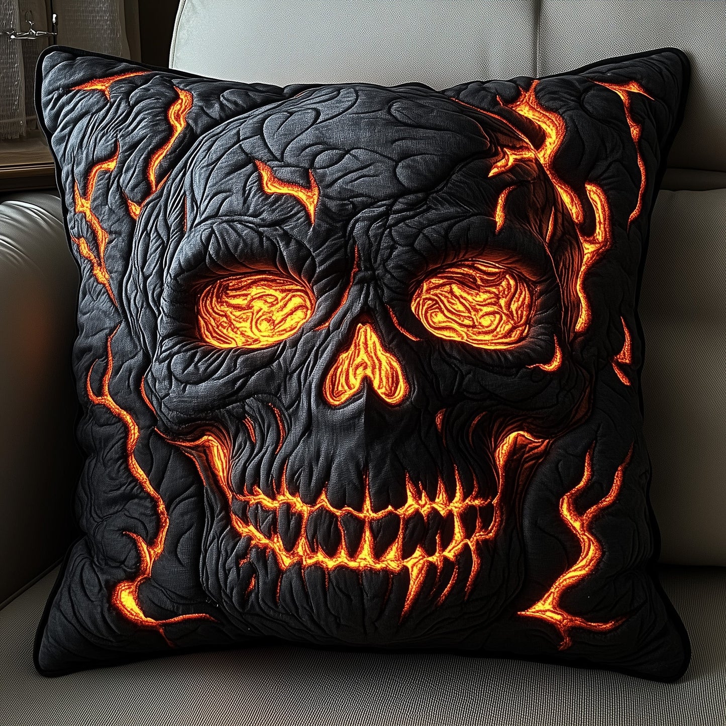 Skull of the Volcano Quilted Pillow Case GFTOAB3565