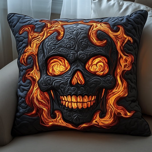Lava Skull Quilted Pillow Case GFTOAB3566