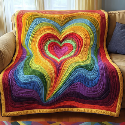 Heart of the Rainbow Quilted Blanket GFTOAB3571