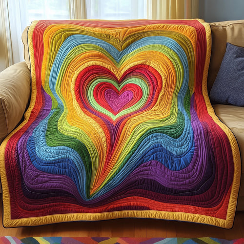 Heart of the Rainbow Quilted Blanket GFTOAB3571