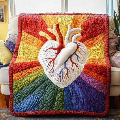 A Shining Heart Quilted Blanket GFTOAB3572