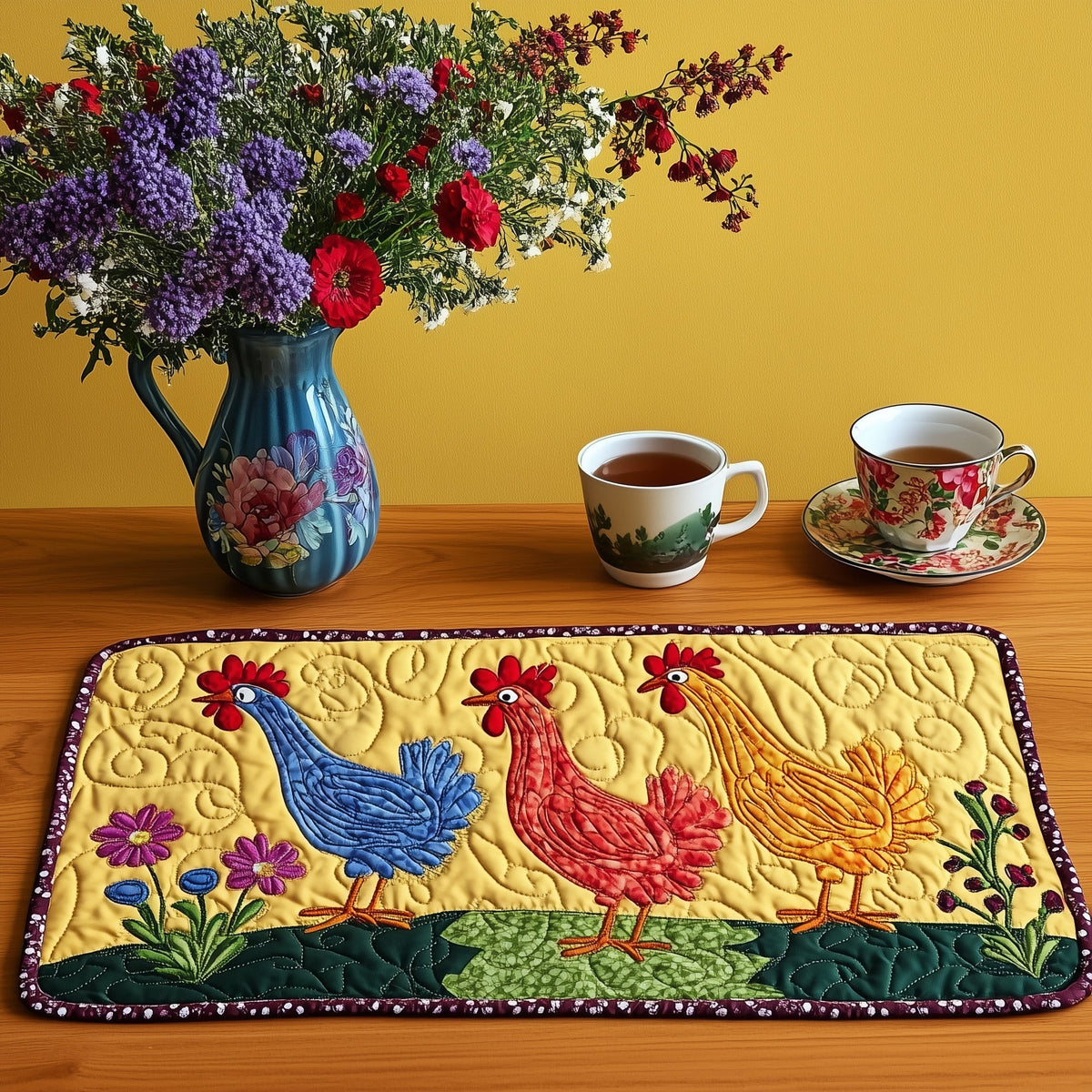Funky Feathers Quilted Placemat GFTOAB3583