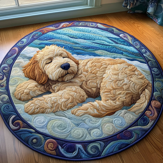 Beach Dreamy Doodle Quilted Round Mat GFTOAB3612