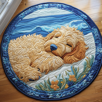 Beach Dreamy Doodle Quilted Round Mat GFTOAB3613