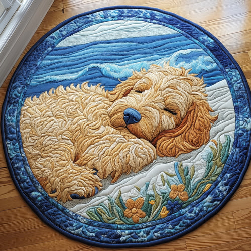 Beach Dreamy Doodle Quilted Round Mat GFTOAB3613