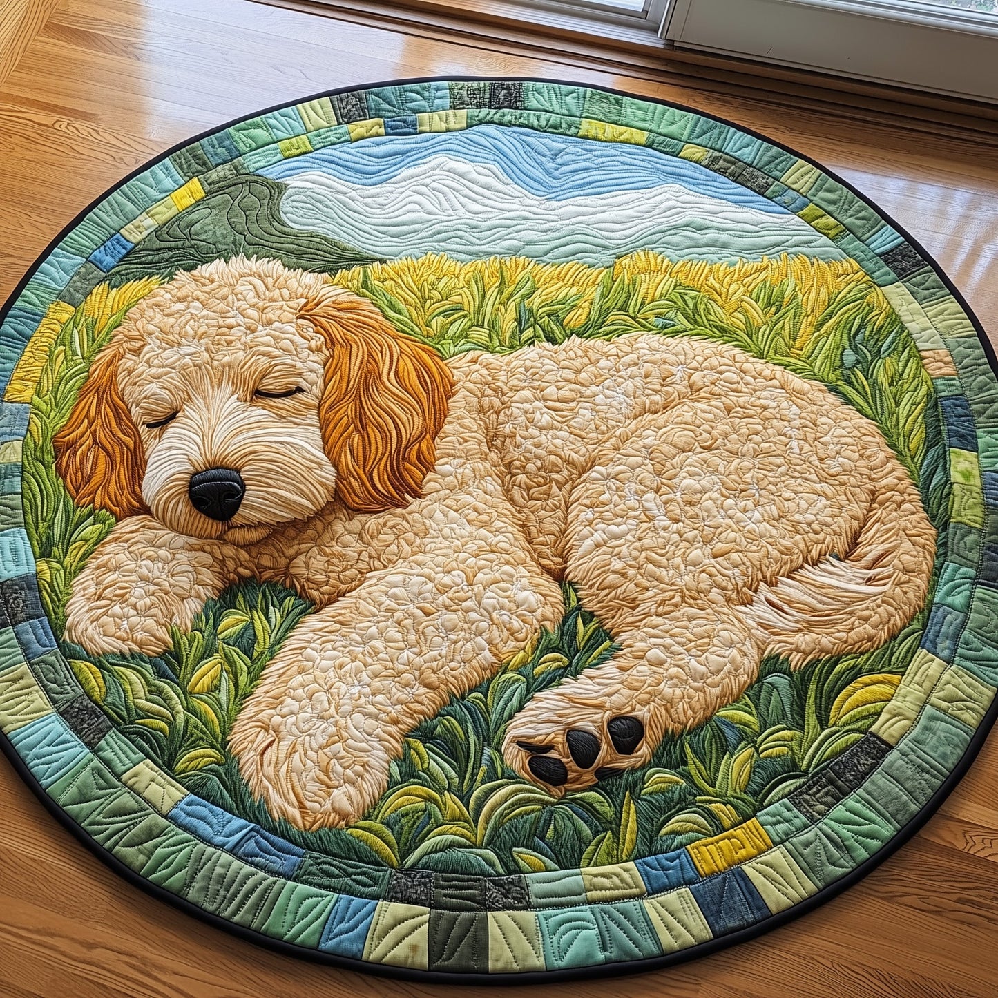 Fluffy Napper Quilted Round Mat GFTOAB3614