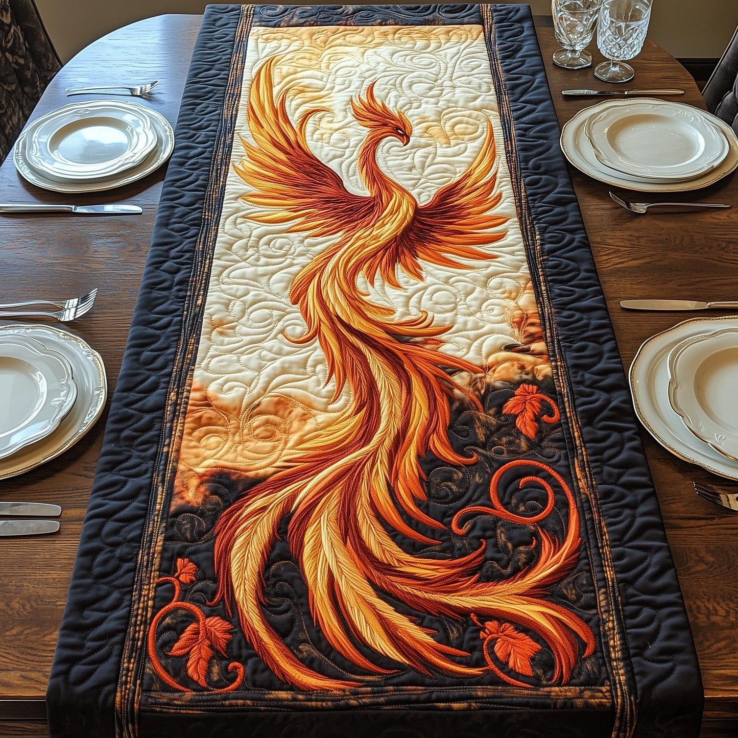Flames of Rebirth Quilted Table Runner GFTOAB3638