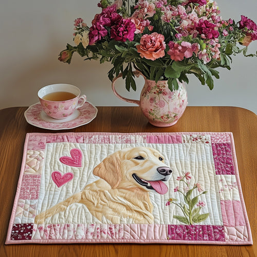 Lovely Golden Retriever Quilted Placemat GFTOAB3648