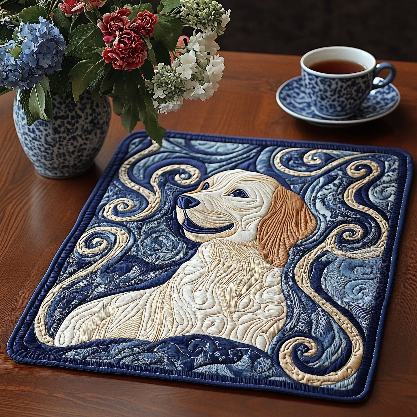 Golden Retriever Quilted Placemat GFTOAB3650