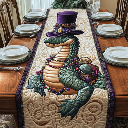 Mardi Gras Alligator Quilted Table Runner GFTOAB3747