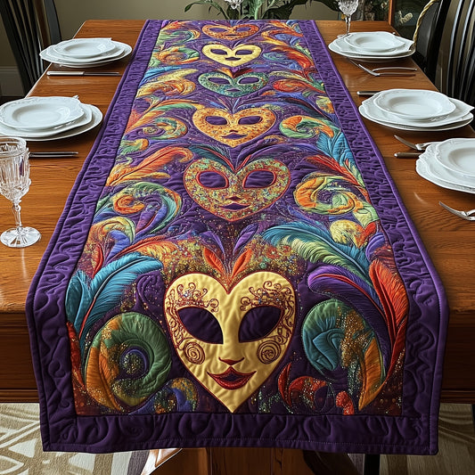 Mardi Gras Masks Quilted Table Runner GFTOAB3749