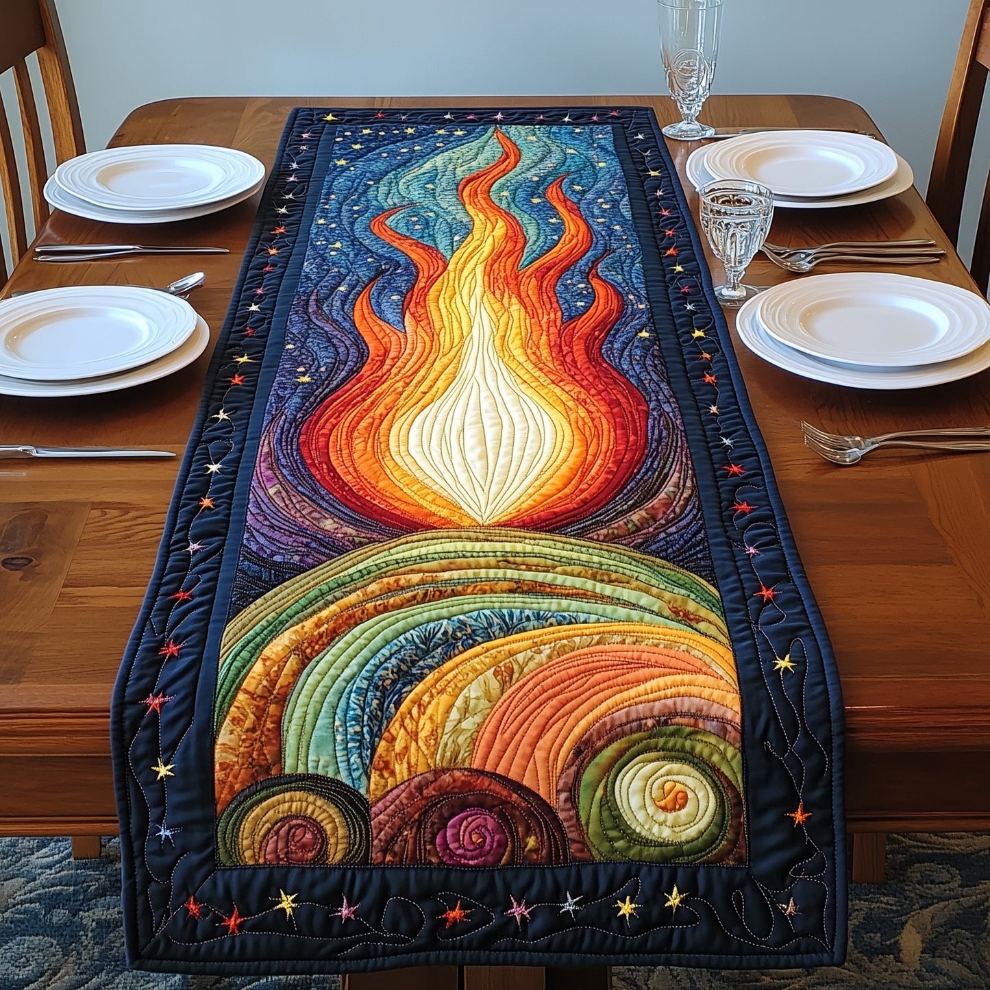 Warmth in the Wild Quilted Table Runner GFTOAB3785