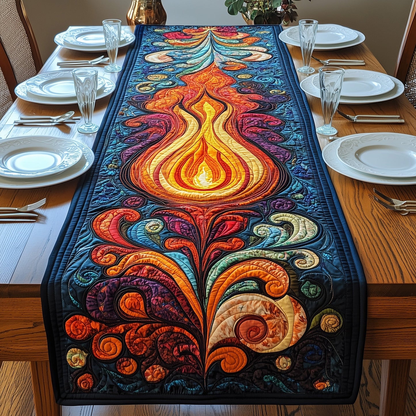 Burning Bright Quilted Table Runner GFTOAB3788