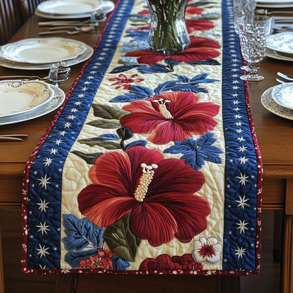 Hibicus of Liberty Quilted Table Runner GFTOAB3817
