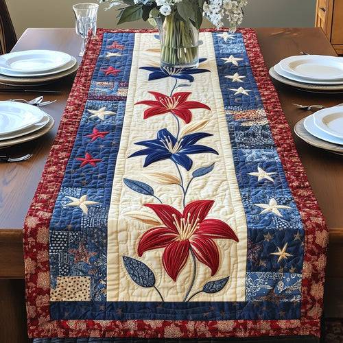 Lilies For Independence Quilted Table Runner GFTOAB3818