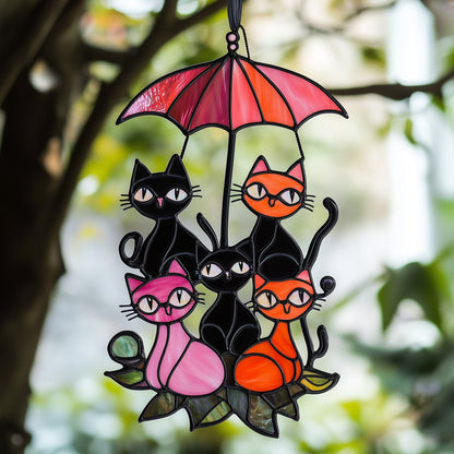 Cat Stained Glass Suncatcher GFTOAB3860