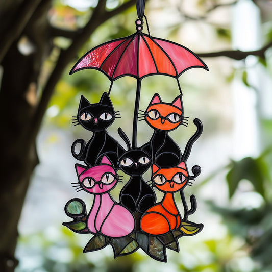 Cat Stained Glass Suncatcher GFTOAB3860