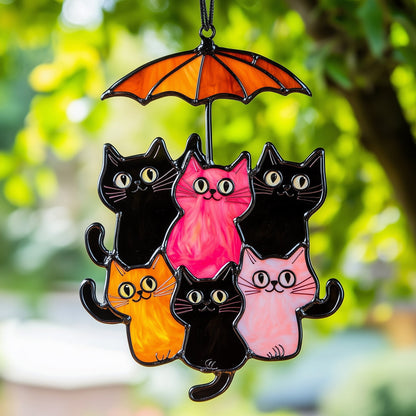 Cat Stained Glass Suncatcher GFTOAB3861