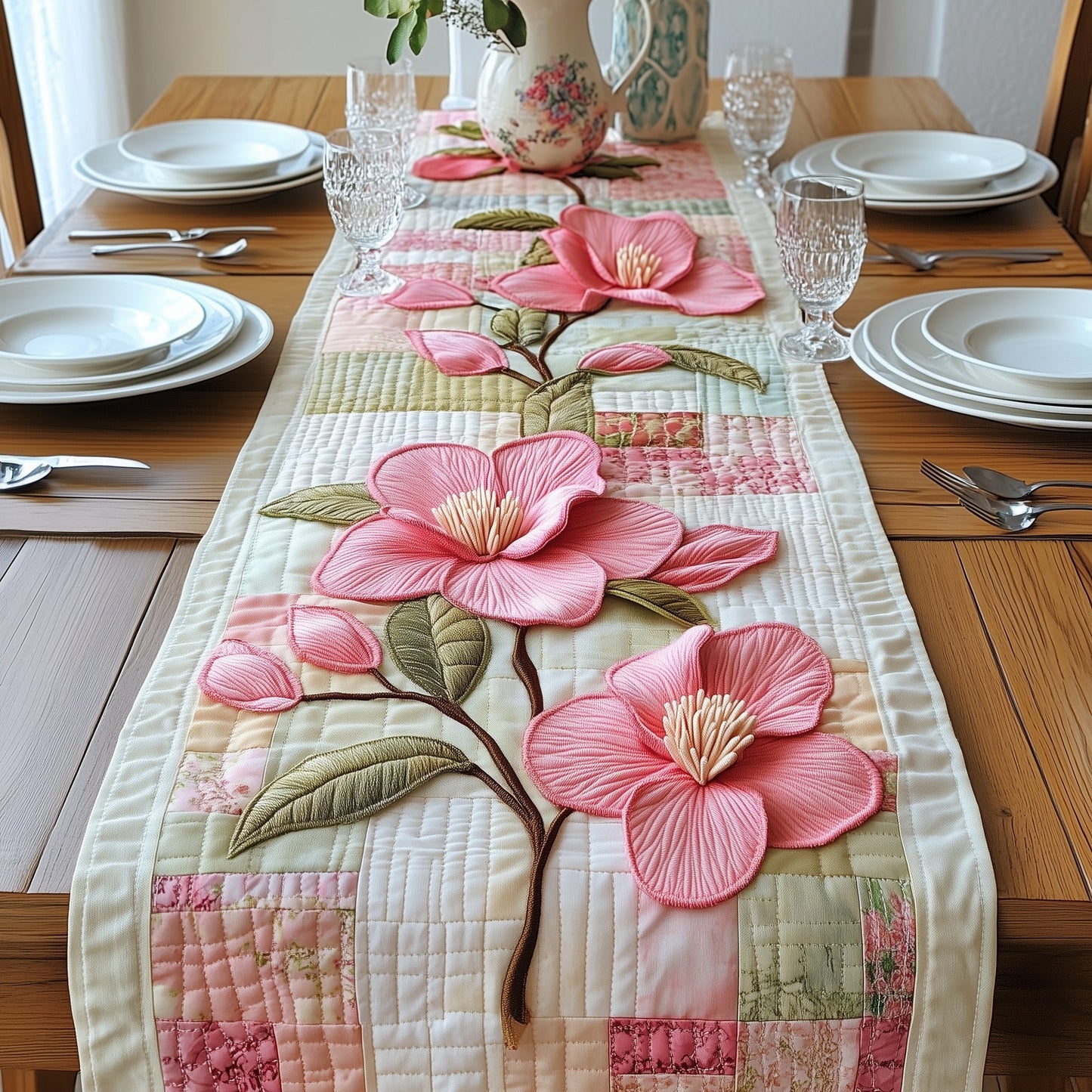Petals of Spring Quilted Table Runner GFTOAB3872
