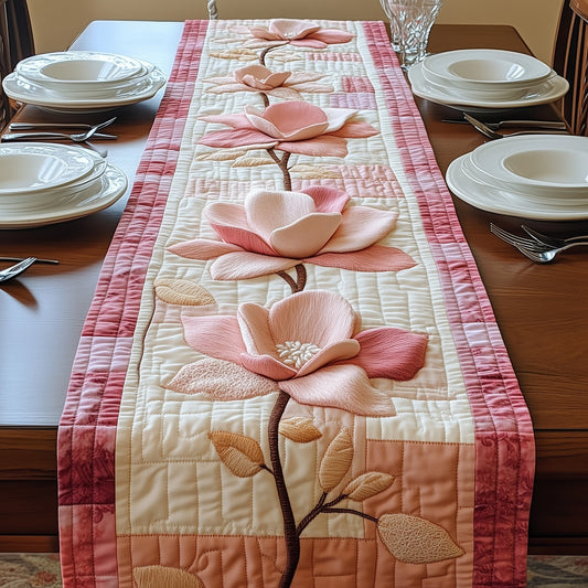 Magnolia Flower Quilted Table Runner GFTOAB3883