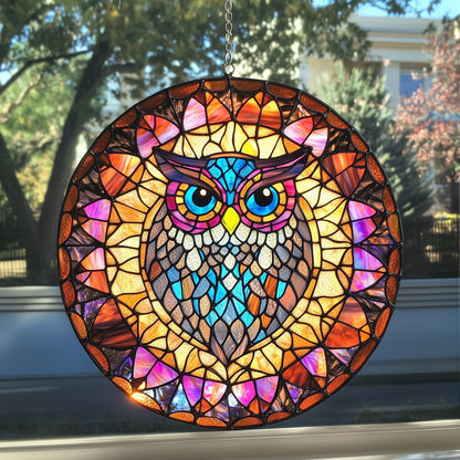 Gorgeous Owl Stained Glass Suncatcher GFTOAB3981