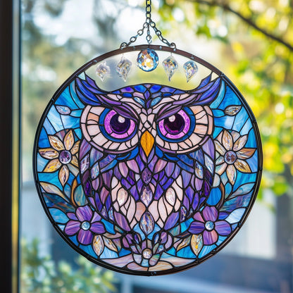 Gorgeous Owl Stained Glass Suncatcher GFTOAB3982
