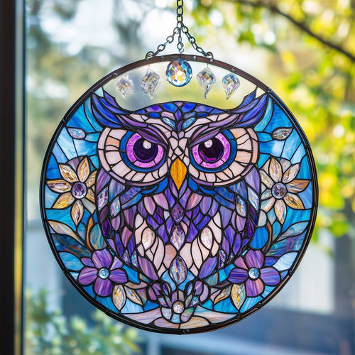 Gorgeous Owl Stained Glass Suncatcher GFTOAB3982
