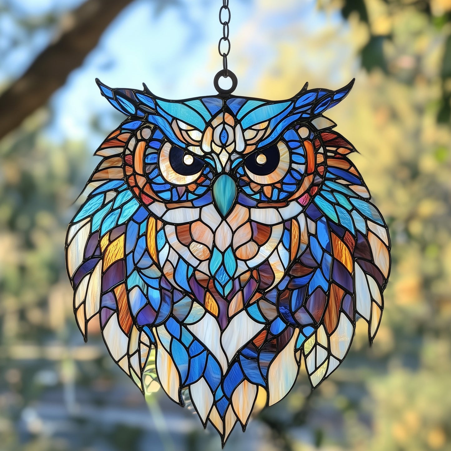 Gorgeous Owl Stained Glass Suncatcher GFTOAB3985