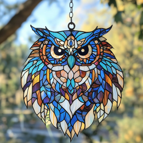 Gorgeous Owl Stained Glass Suncatcher GFTOAB3985