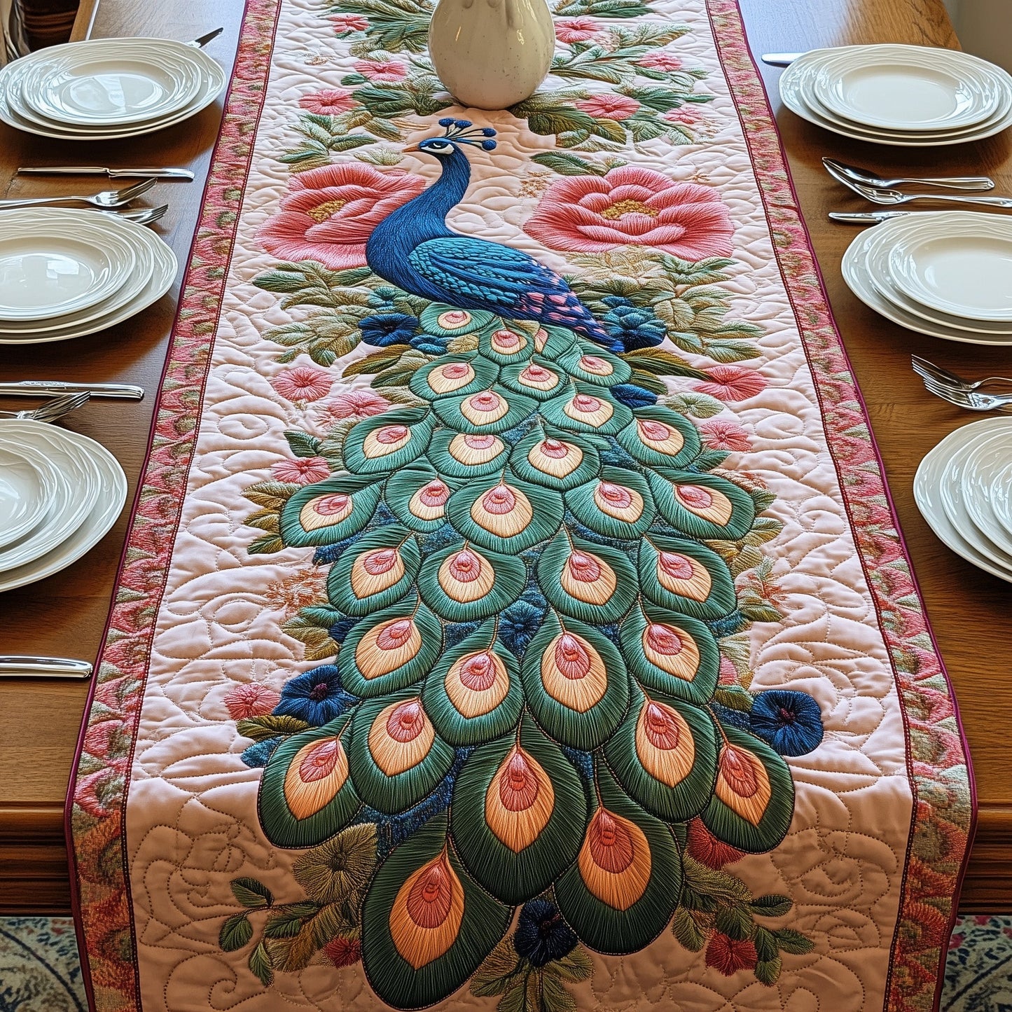 Royal Blossoms Quilted Table Runner GFTOAB4108