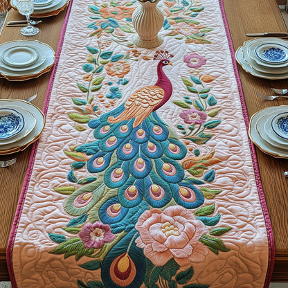 Floral Feather Dance Quilted Table Runner GFTOAB4125