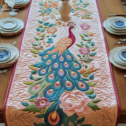 Floral Feather Dance Quilted Table Runner GFTOAB4125
