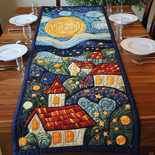 Moon Village Quilted Table Runner GFTOAB4177