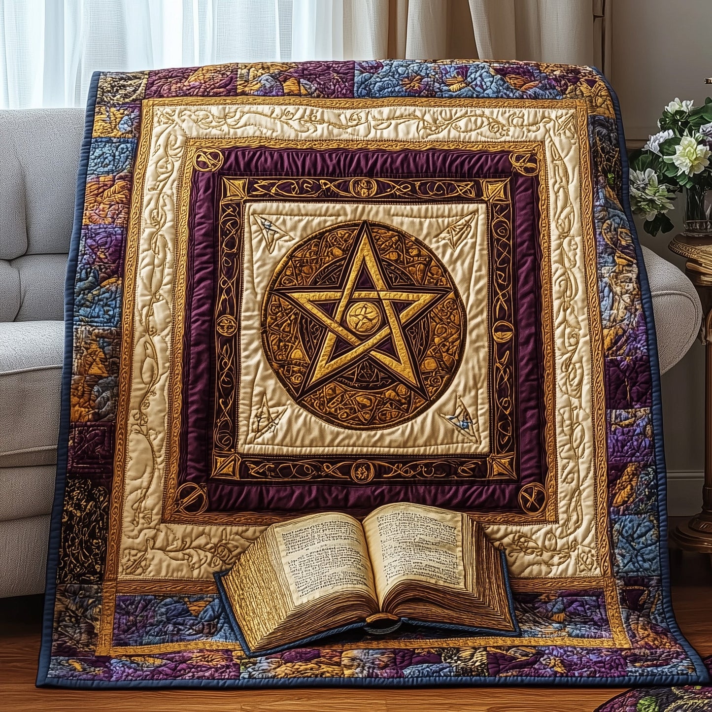 Mystic Star of Harmony Quilted Blanket GFTOAB4299