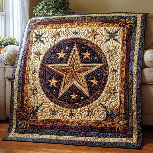 Boho Spirit Pentagram Quilted Blanket GFTOAB4301