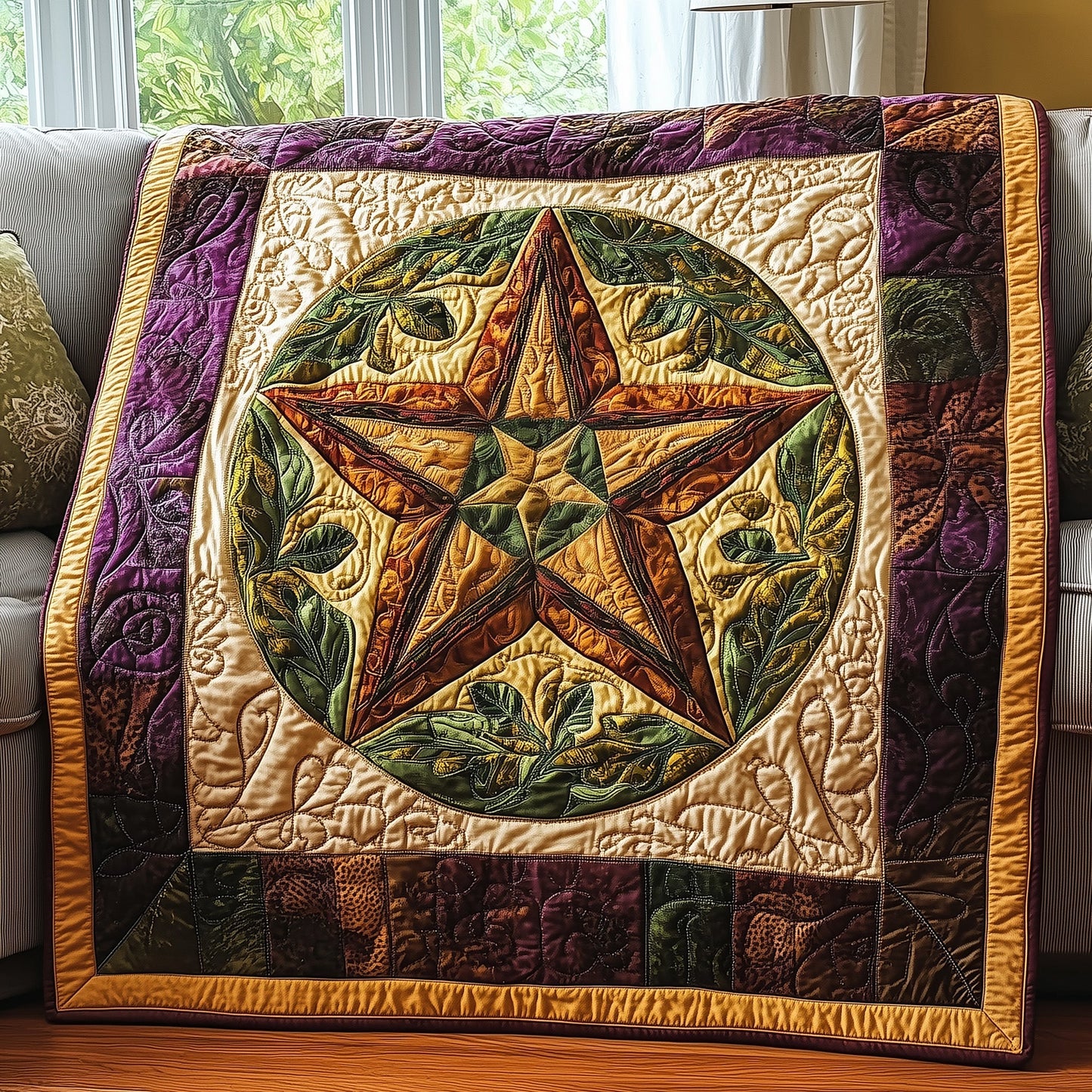 Pentagram of the Wild Quilted Blanket GFTOAB4302