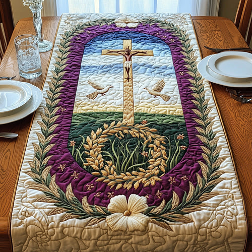 Divine Light of Lent Quilted Table Runner GFTOAB4317